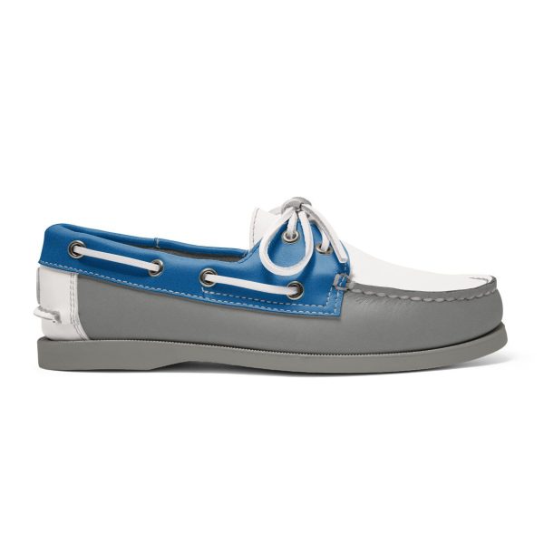 women's leather boat shoe the grey collection