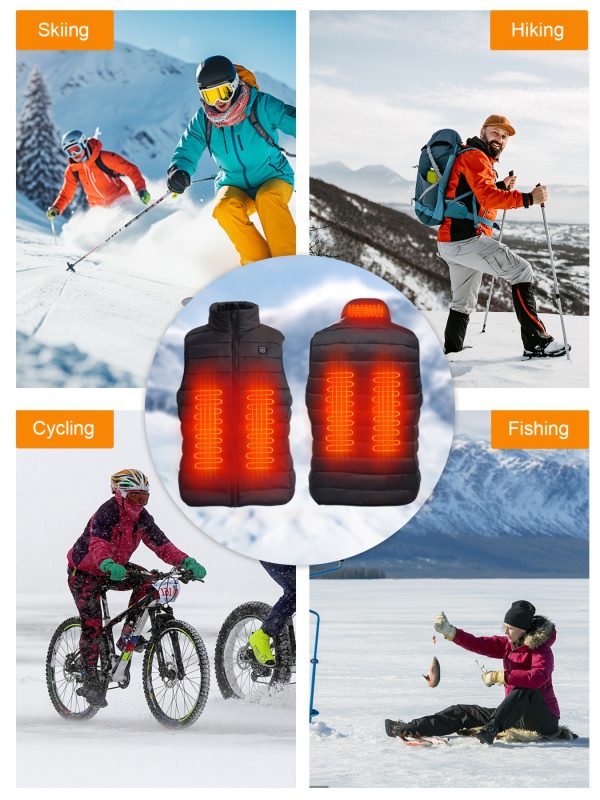 vest for women with battery pack included, warm slim suitable for charging electric vest, wear power bank machine washable and dry cleaned, long stay warm