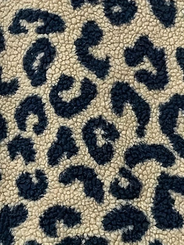 leopard print jacket stylish leopard print women's tweed jacket long sleeve outerwear with pink trim, button up front & faux pockets, polyester blend