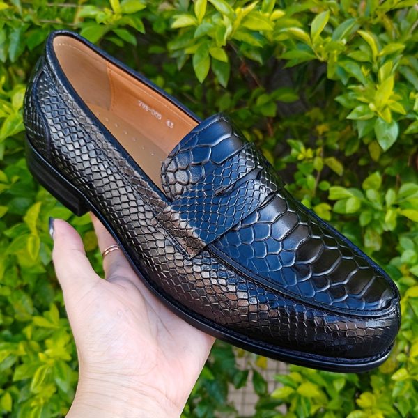 elitecraft men's luxe loafers premium slip on shoes with exquisite embossed design, ultra breathable microfiber lining, durable rubber sole for year round comfort and versatility