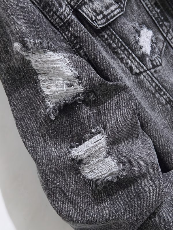 men's ripped denim jacket for all seasons