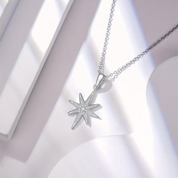 lab grown lab created diamond north star necklace 925 sterling silver for women