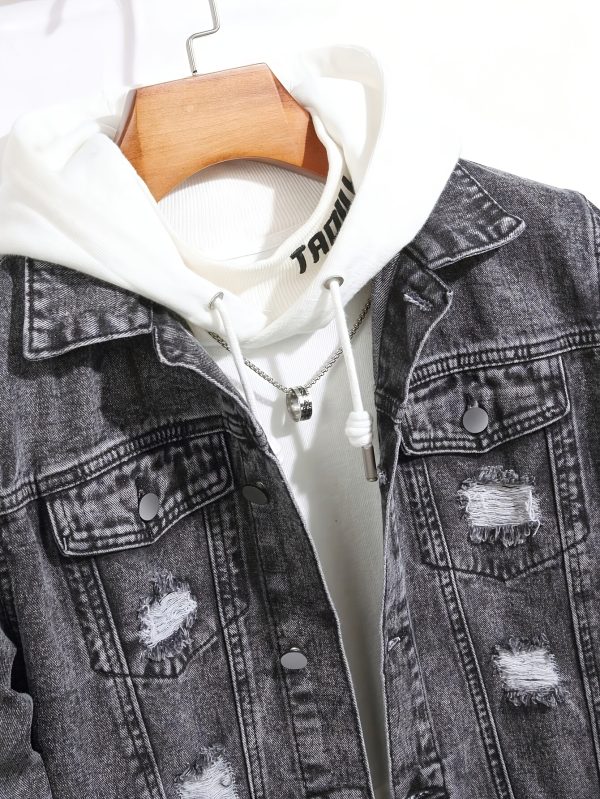 men's ripped denim jacket for all seasons