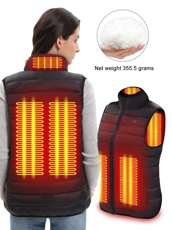 vest for women with battery pack included, warm slim suitable for charging electric vest, wear power bank machine washable and dry cleaned, long stay warm