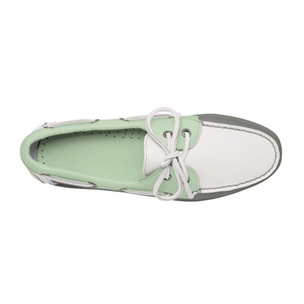women's leather boat shoe the grey collection