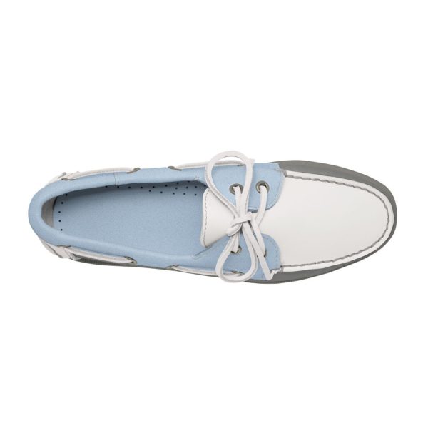 women's leather boat shoe the grey collection