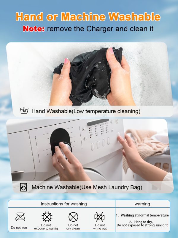 vest for women with battery pack included, warm slim suitable for charging electric vest, wear power bank machine washable and dry cleaned, long stay warm