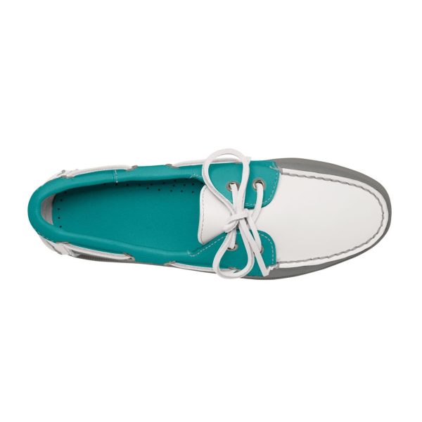 women's leather boat shoe the grey collection