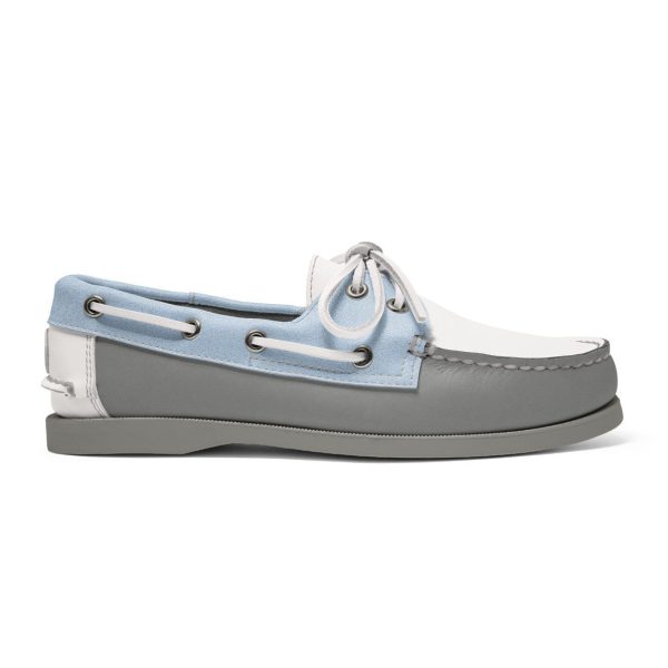 women's leather boat shoe the grey collection