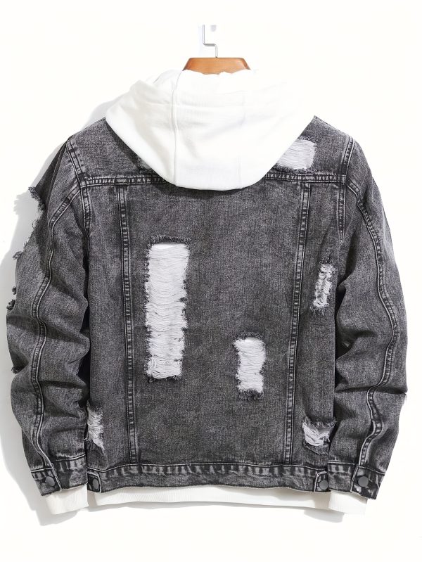 men's ripped denim jacket for all seasons