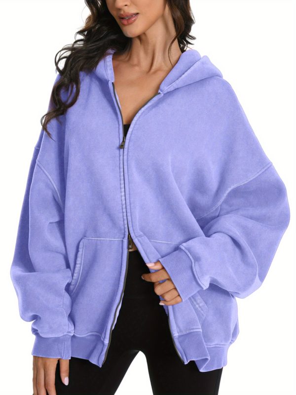 faiable mens womens double zip up hoodie oversized acid wash fashion elegant jacket heavyweight fleece cotton zipper coat vintage