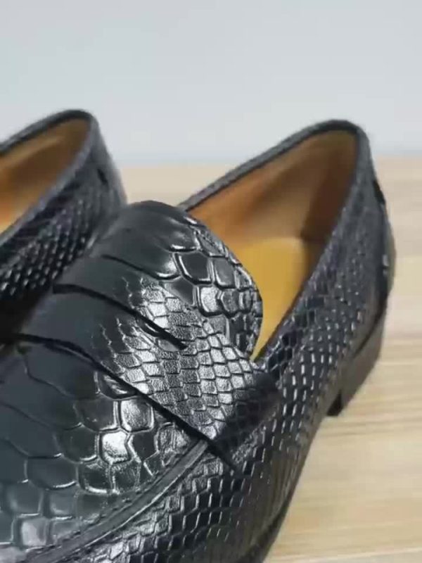 elitecraft men's luxe loafers premium slip on shoes with exquisite embossed design, ultra breathable microfiber lining, durable rubber sole for year round comfort and versatility