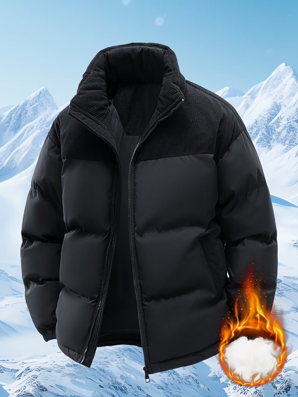 2025 new winter men's coat hooded, casual, plus size velvet for cold weather