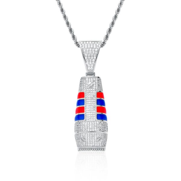 european and american necklaces men's personality creative micro inlaid razor pendant trendy brand fader pendant hiphop jewelry new year gift