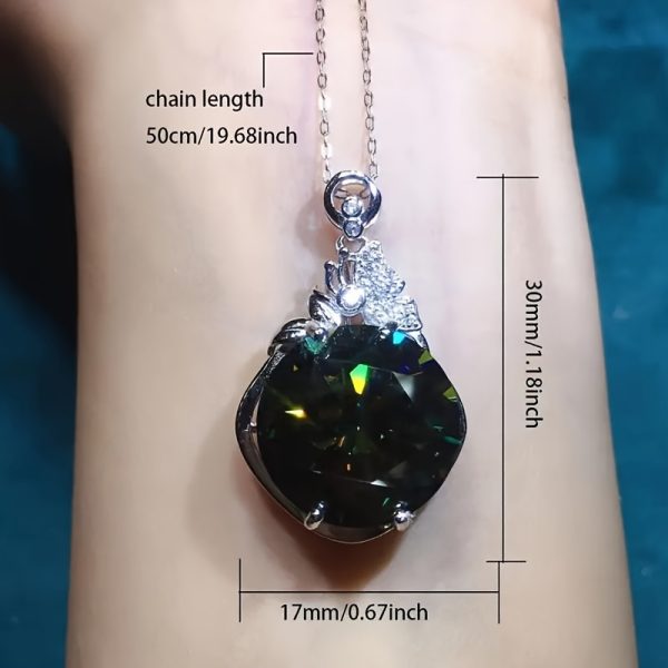 1pc s925 silver with 18k gold plated inlaid 10cts 20cts moissanite necklace for men and women wedding anniversary gift