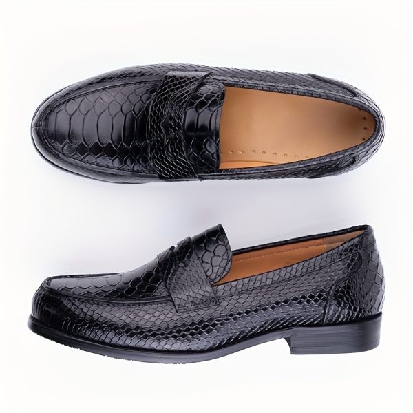 elitecraft men's luxe loafers premium slip on shoes with exquisite embossed design, ultra breathable microfiber lining, durable rubber sole for year round comfort and versatility