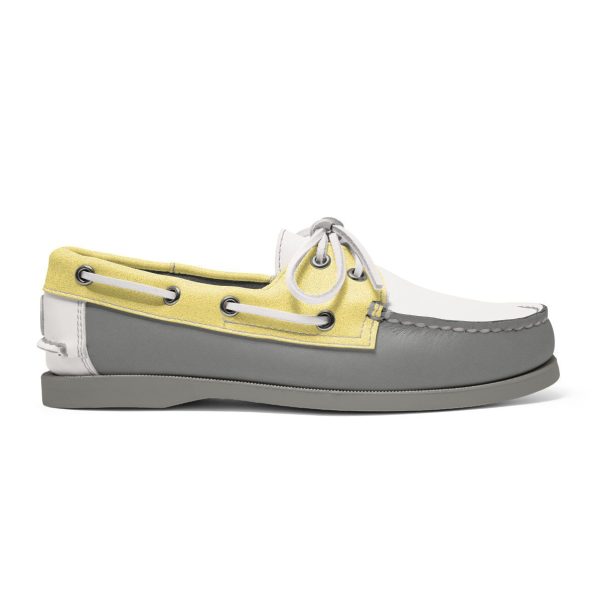 women's leather boat shoe the grey collection