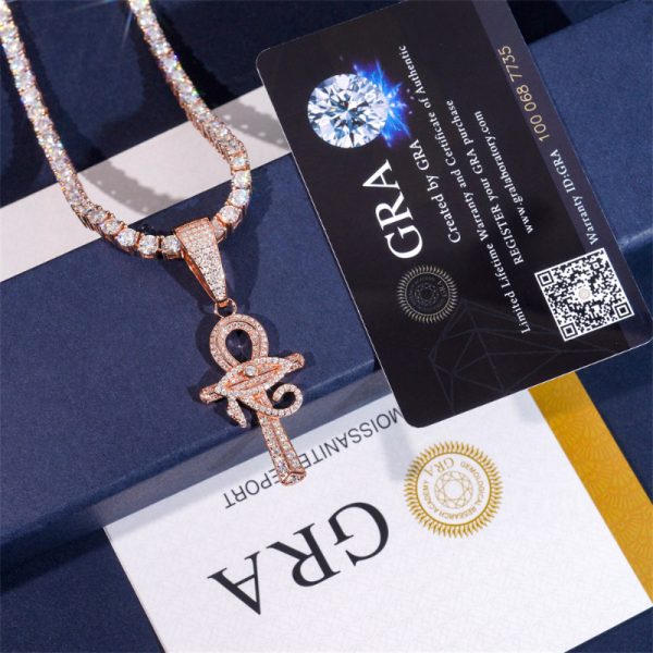 925 silvery luxury cross pendant european and american new moissanite small clear marriage proposal men and women's jewelry, wedding, banquet, party men