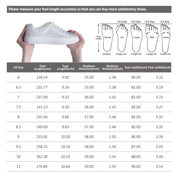 rhinestone sneakers for women, glitter sparkle tennis shoes platform bling silvery fashion sparkly sequin shoes for wedding party bride dress