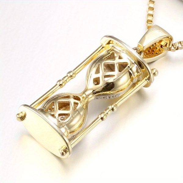 hip hop style s925 silver hourglass pendant necklace personality jewelry, unisex jewelry