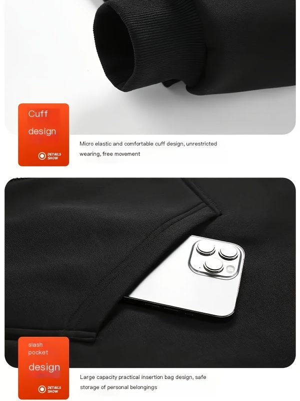 new smart dual control 17 area heating hoodie, casual warmth for men and women, outdoor sports, climbing, winter cold resistant coat, usb port, three level temperature control, no power included