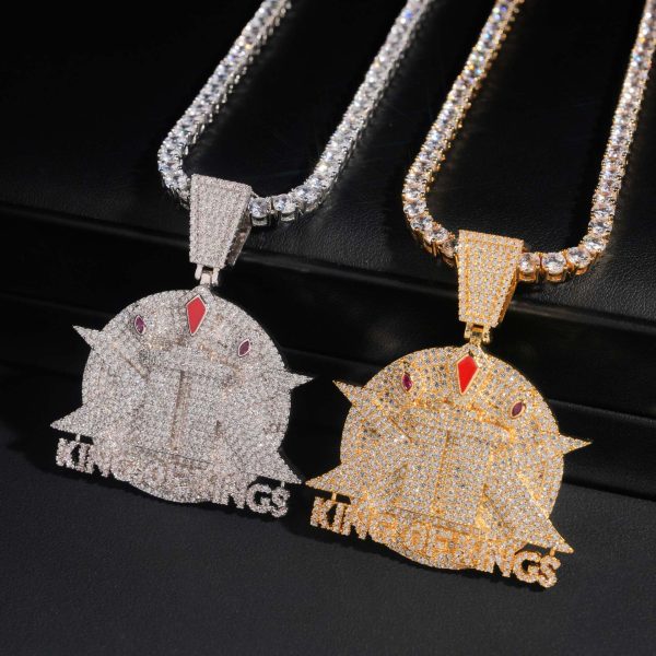 925 silver moissan men's full solid hip hop disc letter pendant fashion pendant men's women's ring pendant necklace fashion trend father's day gift birthday gift holiday gift perfect gift