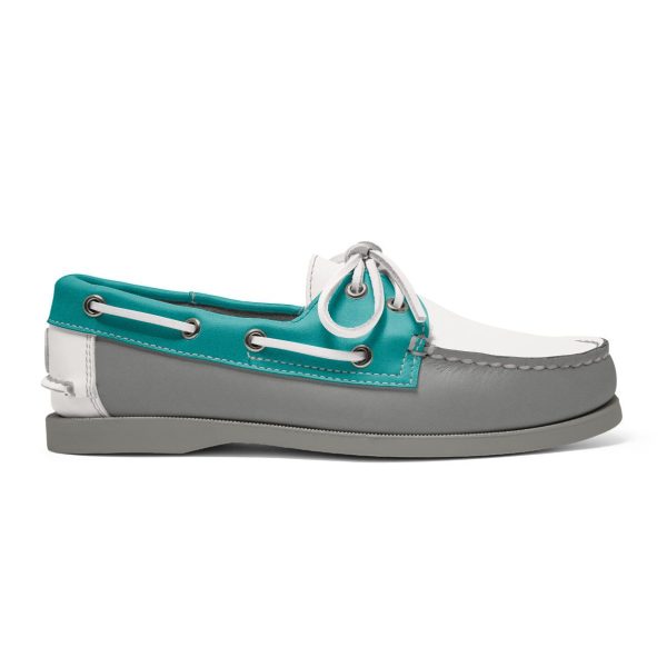 women's leather boat shoe the grey collection