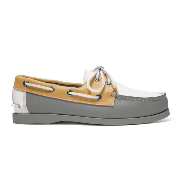 women's leather boat shoe the grey collection